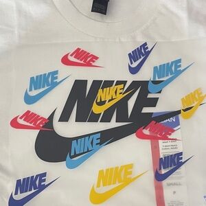 Nike Multicolor Logo DTF Print On Tee